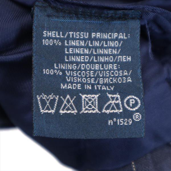 Polo by Ralph Lauren Made in Italy Linen stripe tailored jacket Blue Men's Used