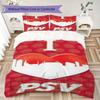 Juego de Funda Nórdica y Funda de Almohada con Estampado del PSV Eindhoven Decoración del Hogar Regalo de Cumpleaños (1 * funda de edredón + 2 * fundas de almohada sin relleno)122