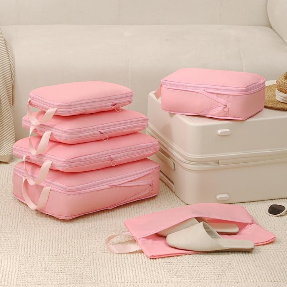 4pcs/set Lightweight Travel Storage Bag Multifunctional Packing Cubes Bag Travel Accessories