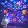 **Luz de Projeção LED de Natal Múltiplos Padrões Coloridos Giratórios Decoração Ambiente de Halloween**