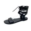 Sandálias Femininas Novo Estilo - Versáteis, Tiras Cruzadas, Cadarço, Sapatos de Fundo Plano
