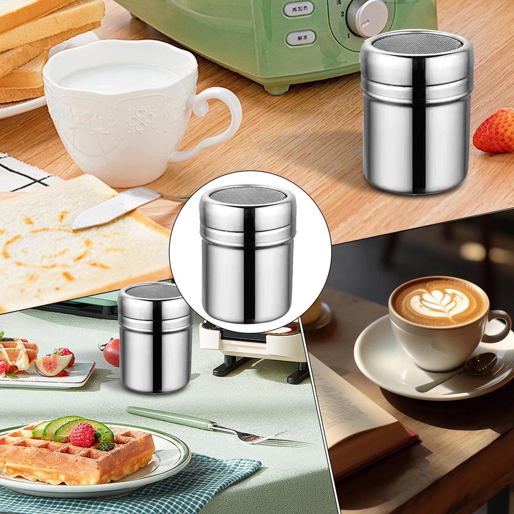 S/M/L Kitchen Filter Cooking Tool Stainless Steel Chocolate Shaker Cocoa Flour Coffee Sifter Steel Kit Coffee Powder Dispenser