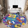 1PC PawPrints Pets Office Round Area Rug,  Mat Suitable ForOffice, Under Office Chairs Bedroom Living Room Home Decor, Room Deco