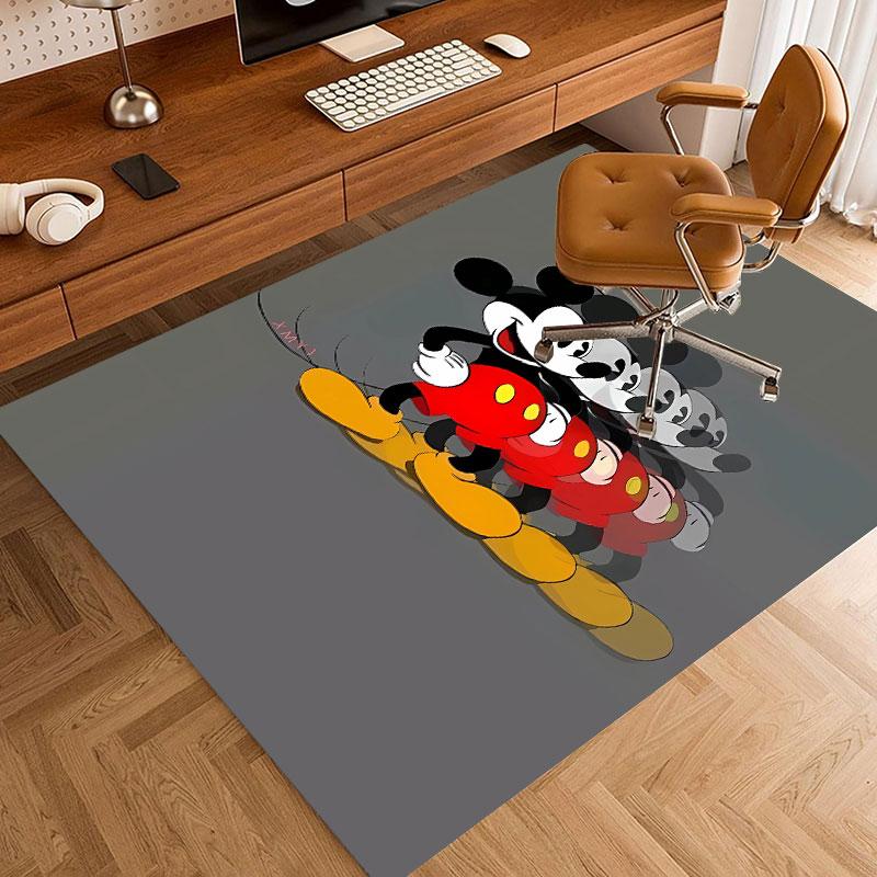 Mickey Mouse cartoon print rug, non-slip and stain-resistant floor protection rug, home décor.