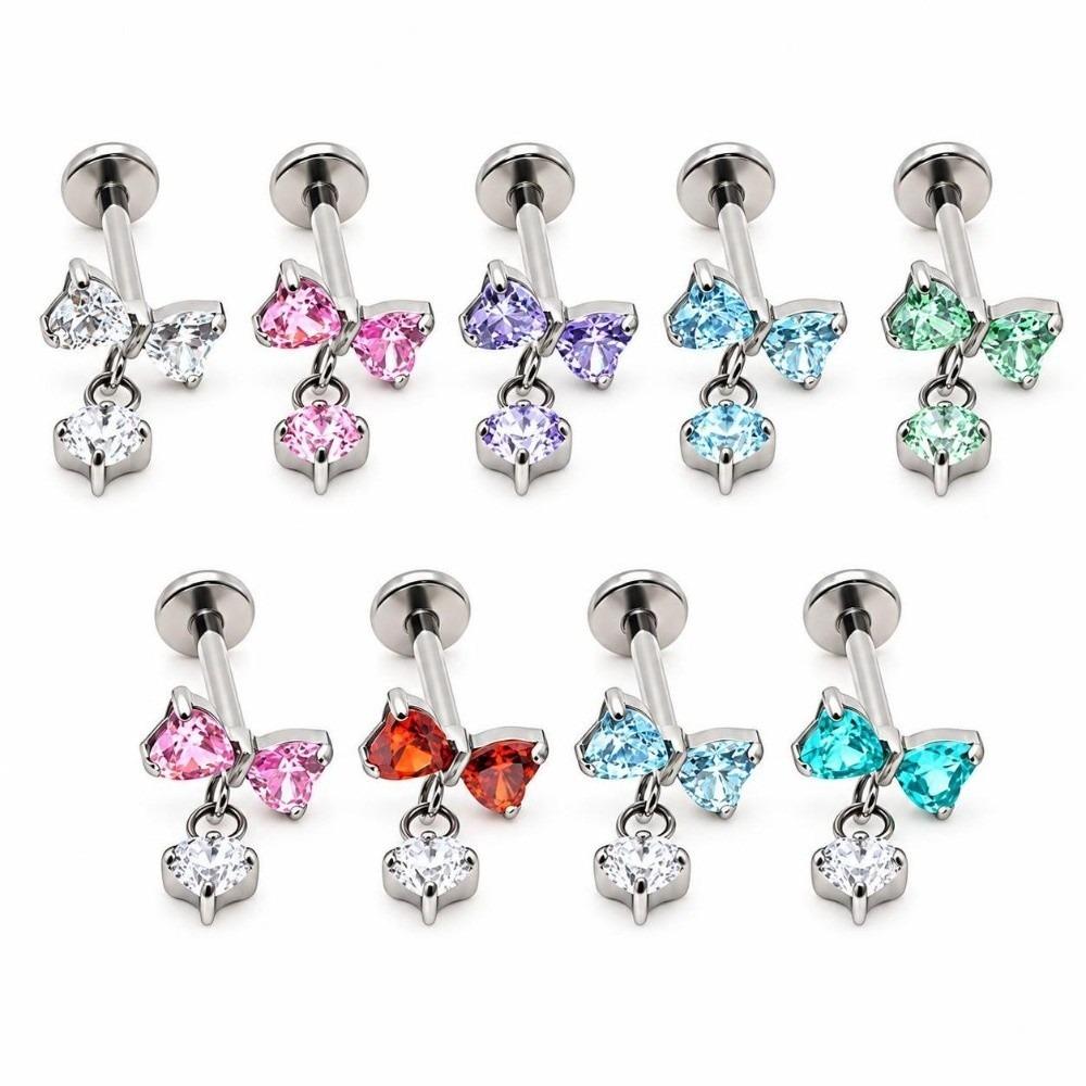 Internally Threaded Body Piercing Jewelry G23 Titanium Dangle Charm Earring Cartilage Piercing