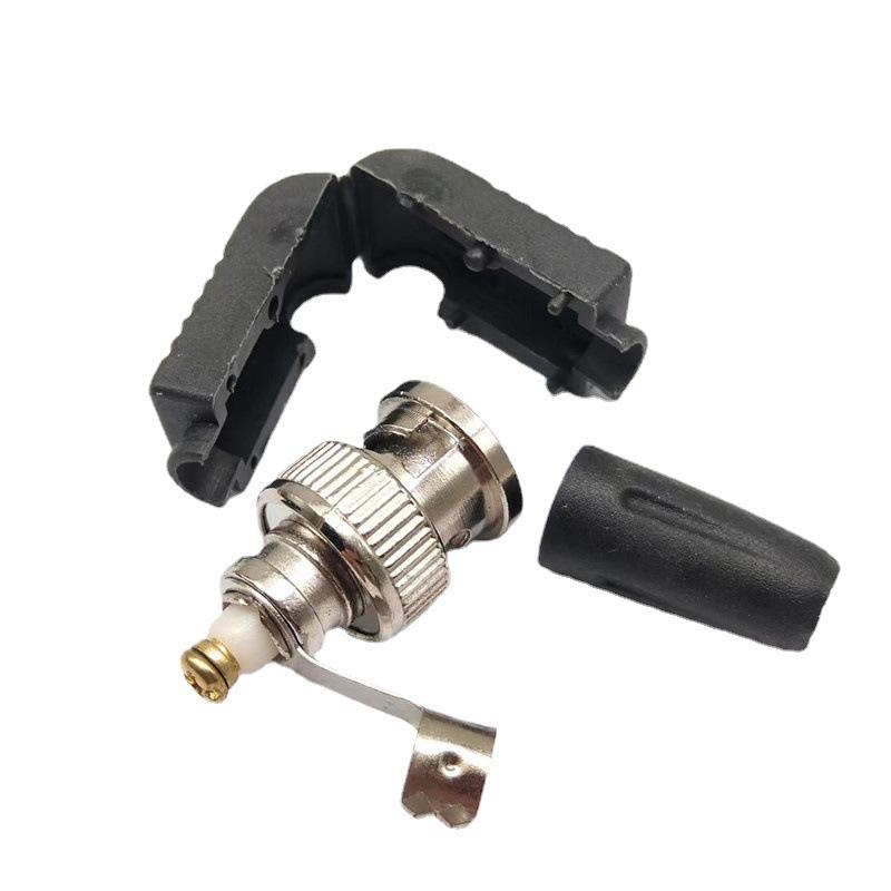 90° Bend BNC Male to Straight BNC Solderless Connector for Camera