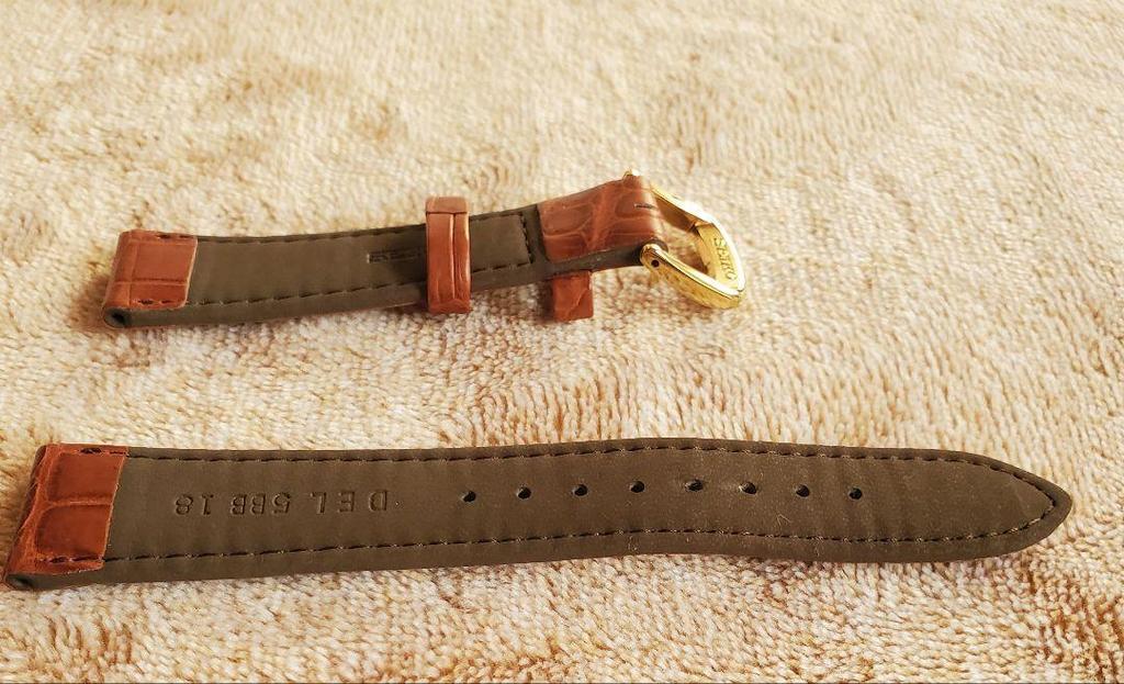 [USED] SEIKO DEL5BB18 Genuine Leather Strap Crocodile Brown