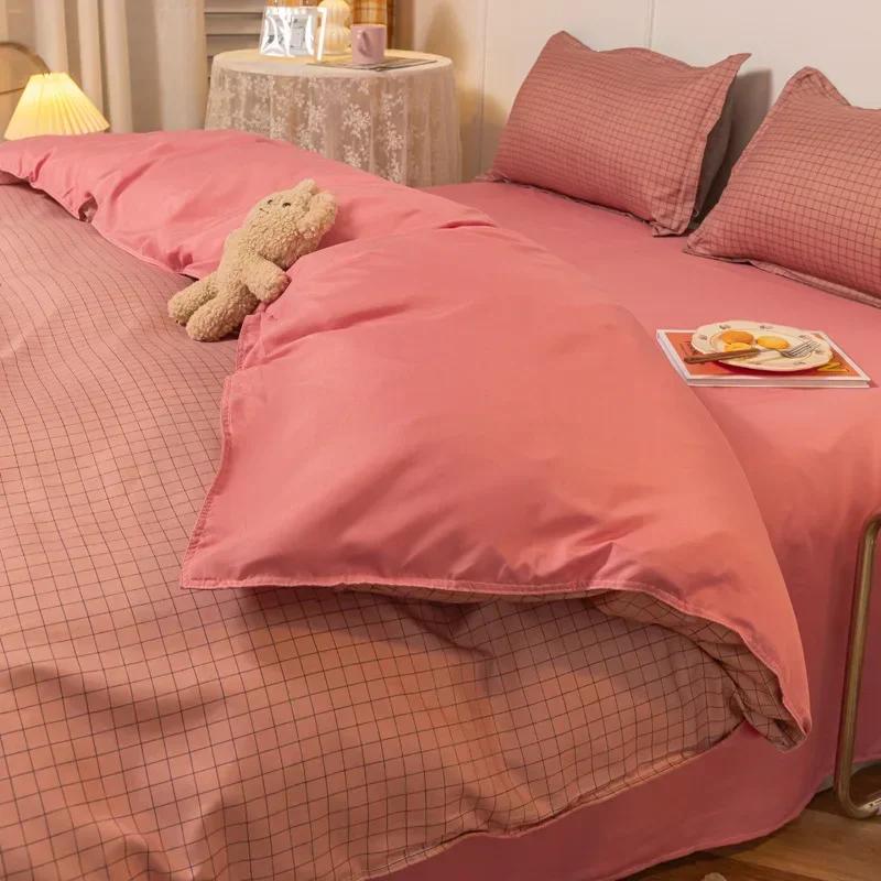 Strawberry Bedding Set Double Sheet Soft 3/4pcs Bed Sheet Set Duvet Cover Queen King Size Comforter Sets For Home For Child