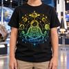 Meditating Astronaut T-Shirt, Space Yoga Graphic, Celestial Planets Art, Astronomy Fan Gift, Cosmic Zen Tee, Mindfulness, Stargazer Birthday