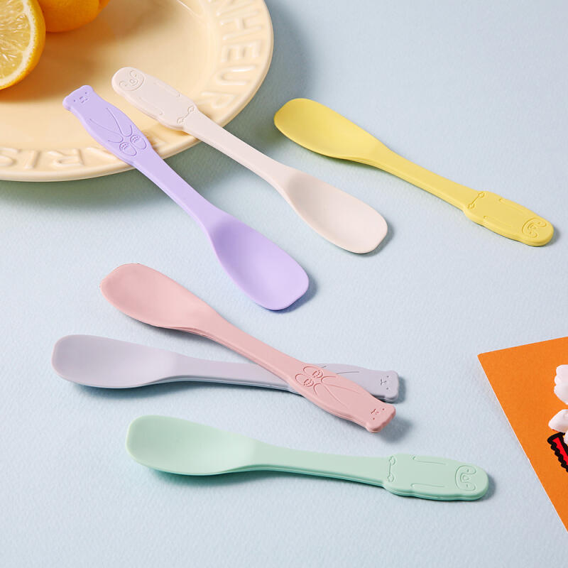 Easysilicone Silicone Dessert Spoon 2 types Penguin Mint