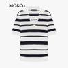 MO&Co. 2025 Summer French Style V-Neck Knit Polo Shirt