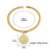 TEMU Hot-selling New Dinner Round Brand Diamond Pendant, Trendy Brand Personalized Hip-hop Style Jewelry