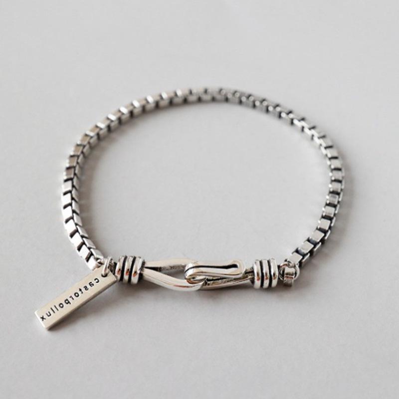 S925 Sterling Silver Korean Style Women's Bracelet - Perfect for Couples and Birthday Gifts