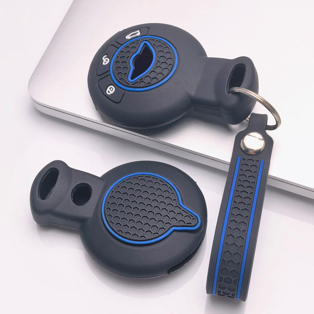 Key Shell Cover for BMW Cooper Roadster R55 R56 R57 R58 R59 with Keychain Protective Accessory Key Fob Protection Replacement Daily Use