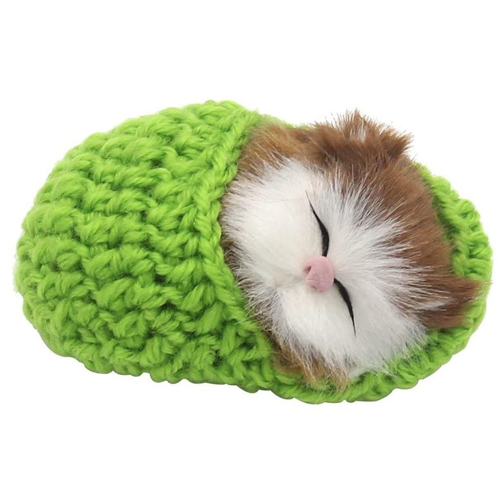 Sounds Sleeping Kitten Toy Slipper Sleeping Cat Simulation Sleeping Cats Mini Kittens In Shoes