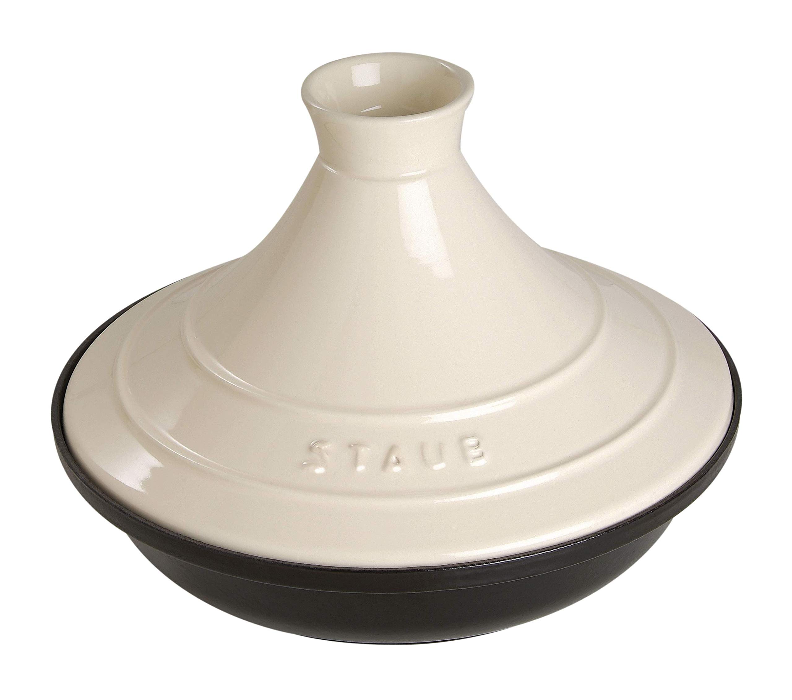 

Staub Ivory Tagine Pot, 20cm with Handles, Enamel, Induction Compatible [Official Japanese Product] Specialty 40509-394