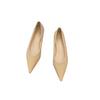 2025 New Comfortable Single Shoes Women's Autumn Princess Shoes Pointed Head Shallow Mouth Real Soft Leather Low Heel Grandma Sho