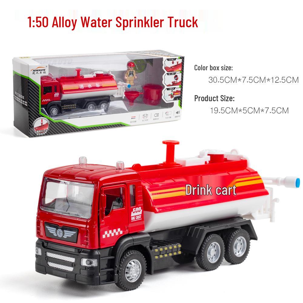 City Sanitation 1:50 Road Sweeper Model – Alloy Water Spraying Vehicle