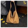 Faux Suede Solid Color Simple Casual Tote 2026 Winter Retro Shoulder Bags Large Capacity Temperament Versatile Women's Handbags