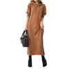 Over the Moon Khaki Long Sleeve Hoodie Dress Women's (XL)