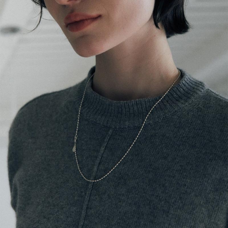 Verte 925 Silver Mini Rizi Necklace  Long Ver. 