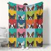 Cute Dog Fleece Blanket, Suitable for All Seasons, Soft And Perfect for Covering with Air Conditioning. Ideal for Sofa Use, Offi
