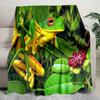 Frog Plush Blanket Suitable All Seasons Soft Comfortable Sofa Office Nap Travel Birthday Gift Christmas Present