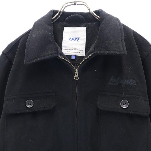 LFYT Back Logo Embroidery Wool Jacket L Black Men's Used