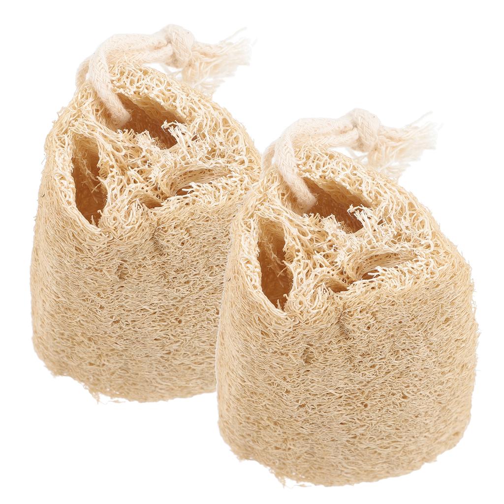 2pcs Natural Loofah Dish Sponges Multi Functional Cleaning Sponge For Reusable Eco Friendly Household Strong Kitchen Bathroom