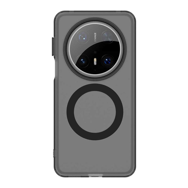 

Для Huawei Mate 70 Pro Чехол Крышка Huawei Mate 70 Pro Capa Прозрачный Кольцевой Магнитная Беспроводная Зарядка Матовый Funda Mate 70 Pro For Mate 70 Pro чёрный