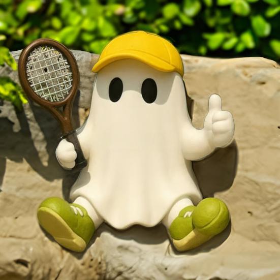 Halloween Character Ghost Figurine Cute Rugby Tennis Baseball Ghost Sculpture