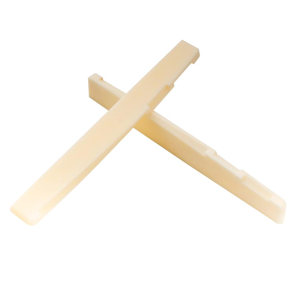 Musiclily Beef Bone Saddle Bone Saddle para violão acústico 72x3x9mm DJ-14 (2 pedaços)