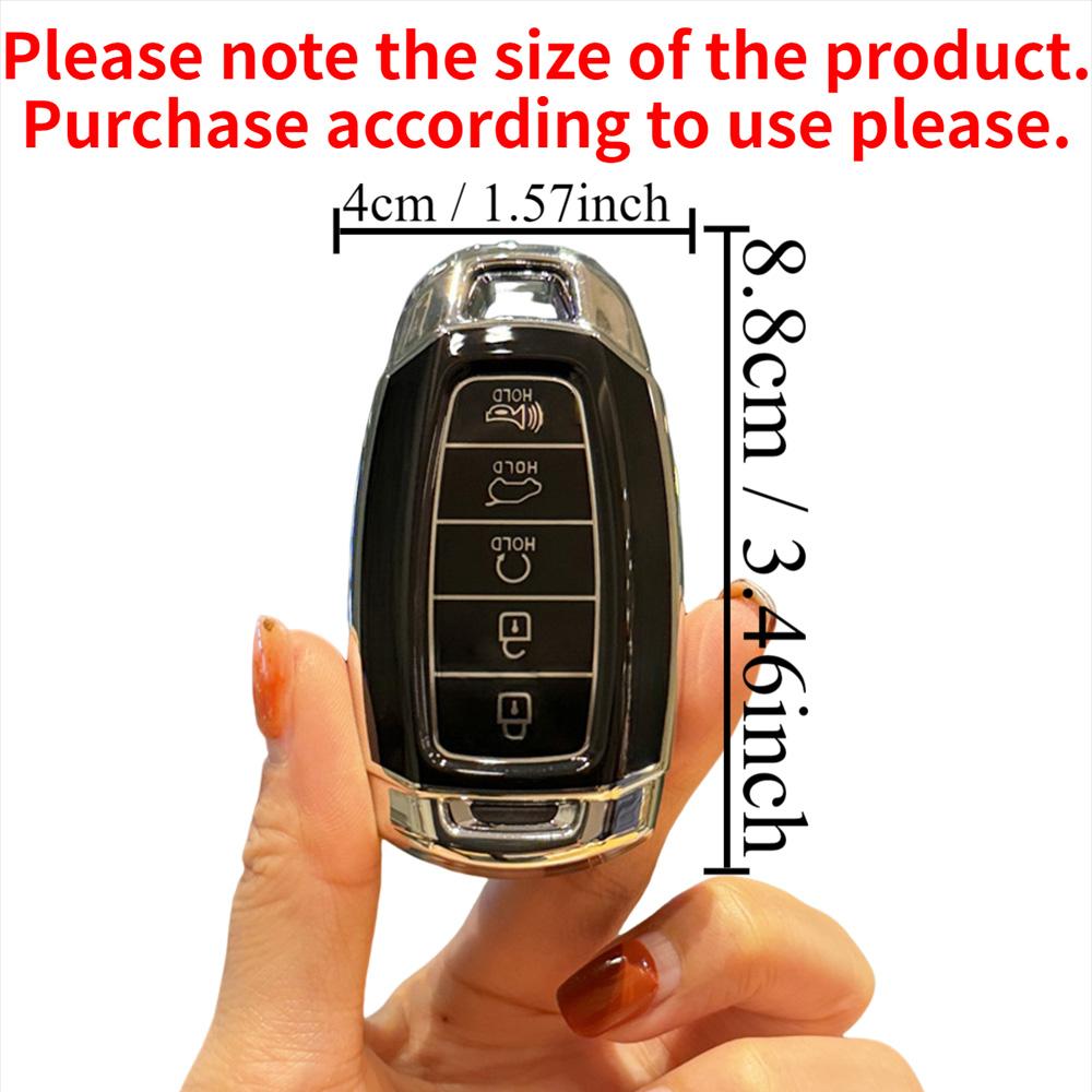 5 Buttons TPU Car Key Case Cover Shell for Hyundai I30 Ix35 KONA Encino Solaris Azera Grandeur Ig Accent Santa Fe Palisade