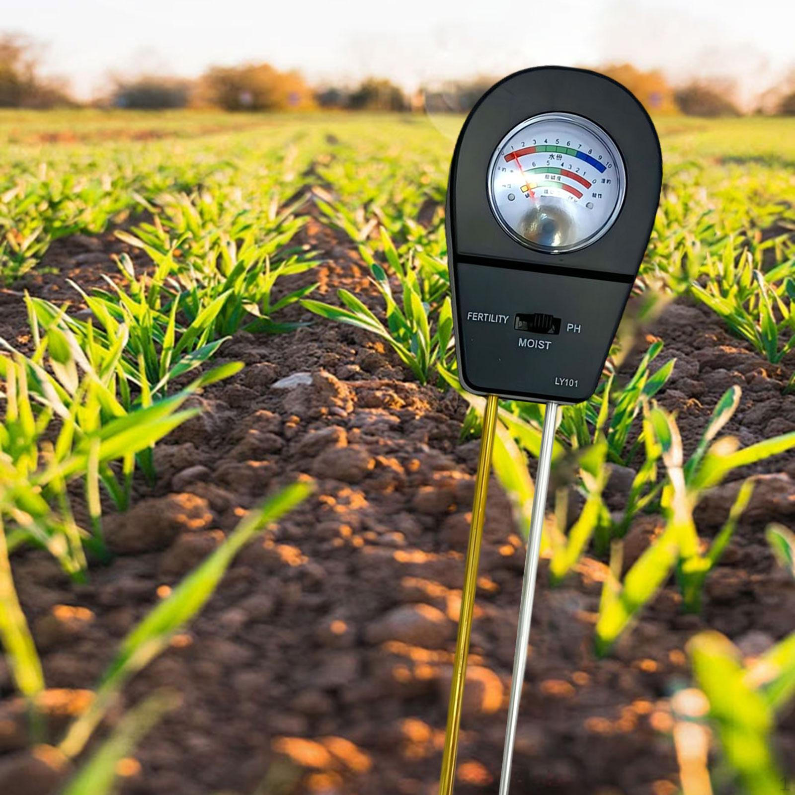 

3 in 1 Soil Tester Acidity Humidity Hygrometer Portable Moisture Meter for Backyard No чёрный