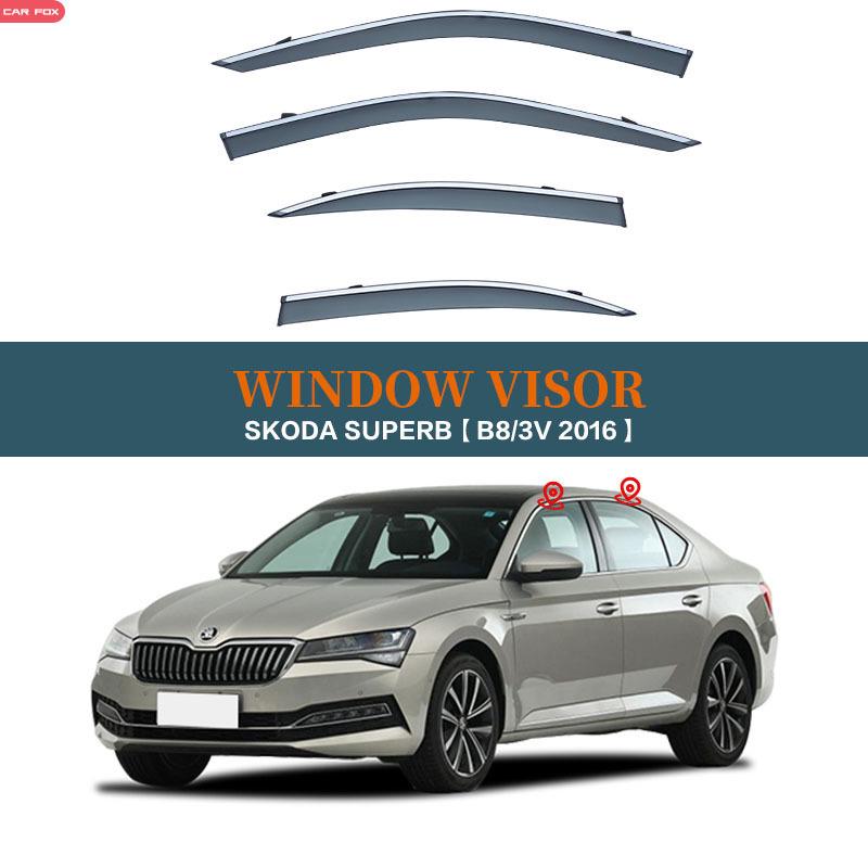 SKODA SUPERB Rearview Mirror Rain Guards - Fits Skoda Superb Window Visors