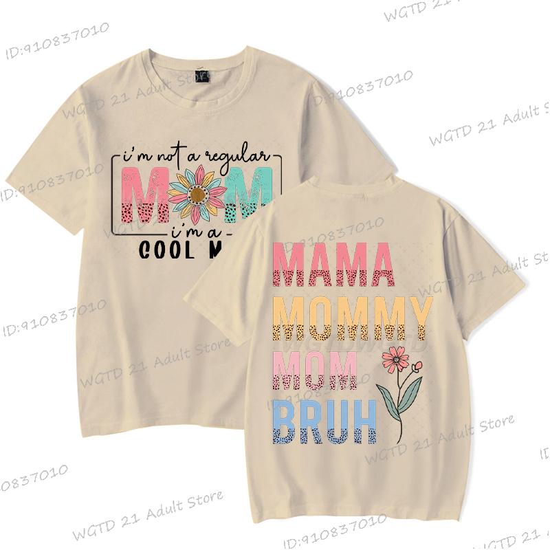 Im A Cool Mom Print T Shirt Short Sleeve Mama Mommy Mom Bruh Tshirts Boho Style Round Neck Mothers Day Gifts Tshirt Female