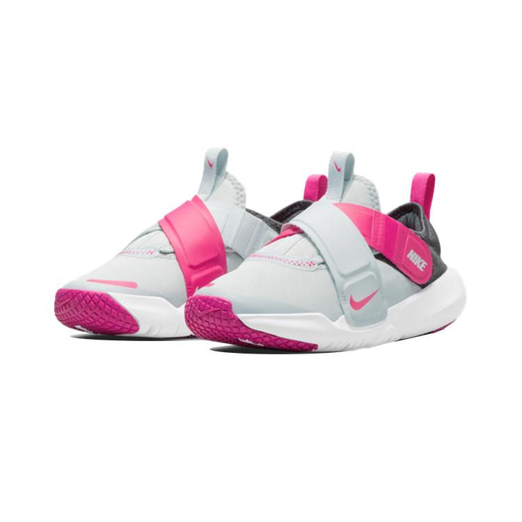 Nike Flex Advance Casual Slip Resistant Abrasion Resistant Low Top Kids' Running Shoes Gray Pink Kids' CZ0186-006