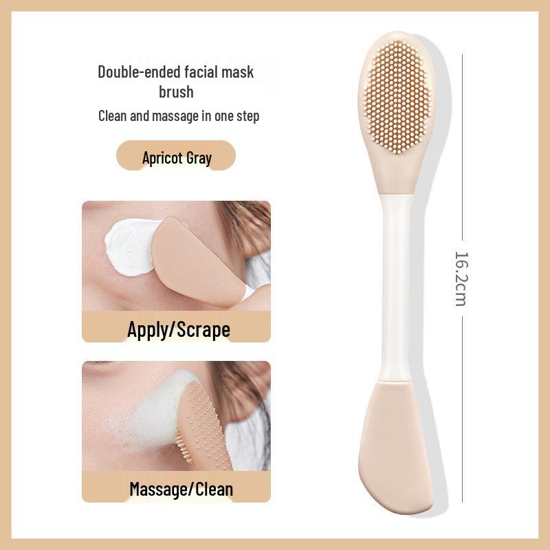 GECOMO Dual-Head Silicone Face Brush for Pore and Mud Mask Application
