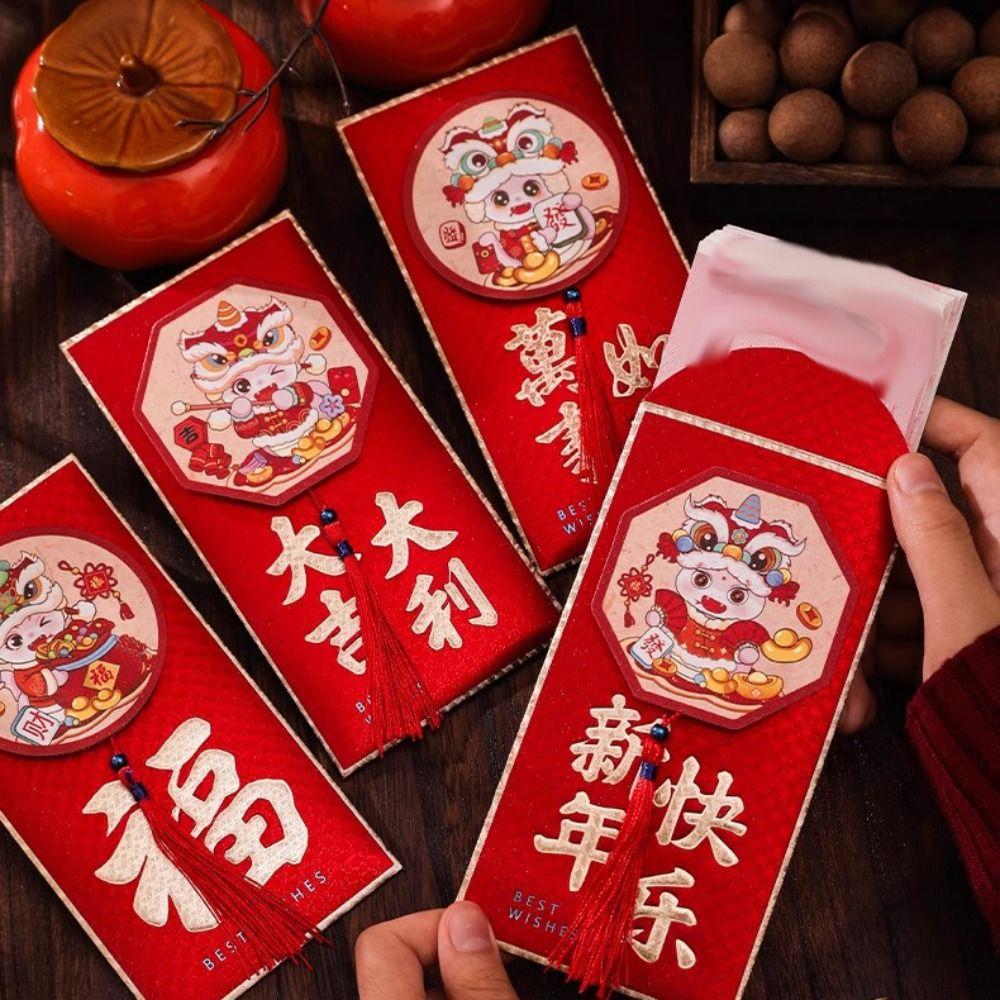 2 Pcs the Chinese Zodiac Snake Year Money Envelope Blessing Lucky Money Pockets Celebration Party