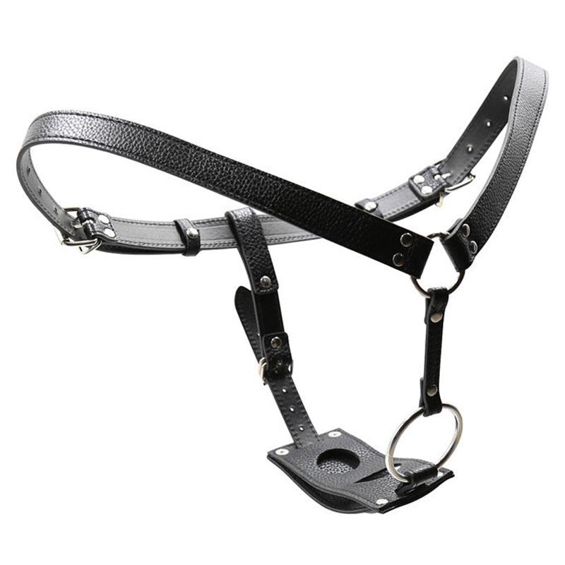 Leather Bondage Strapon Pants Underwear Woman Erotic Panties Chastity Belt Harness Sex Toys For Women Can Add Anal Plug Dildo