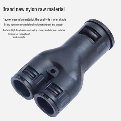 Y-Stück Nylon T-Verbinder mit Steckanschluss für Wellschlauch und dicker Schutzhülle