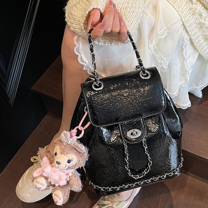 High-value Foreign-style Niche Silver Women's Backpack 2025 Summer New Mini Backpack Student Travel Schoolbag