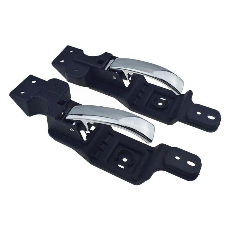 Front Inside Door Handle Assembly with Plastic Construction, Integrated Pull Lever, and Multiple Mounting Openings