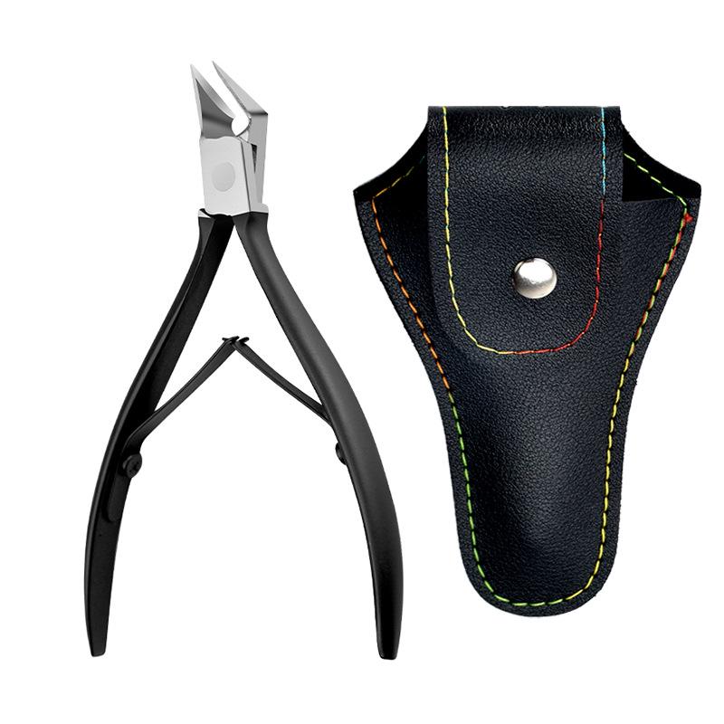 Schräger Edelstahl Zehennagelknipser für eingewachsene Nägel & Nagelhautschneider