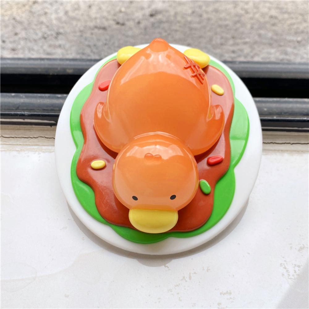Pig Roast Duck Decoration PVC Color Changing Duck Figurine Uv Color Change Ornament  Desk Balcony