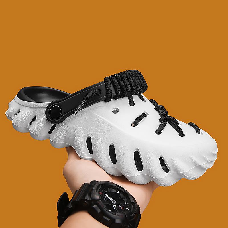 Men's Summer Non-Slip Coconut Sandals - Dual-Use for Outdoor Sports and Driving, Beach-Ready Slippers.