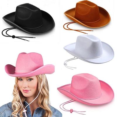Sombrero de Vaquero para Fiesta de Disfraces Cosplay Sombrero de Fieltro de Princesa Moda Sombrero de Vaquera Mujeres