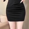 Elegant Slimming Lace-Trim V-Neck Dress with Mid-Sleeves
