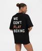 BOXRAW Nie Gramy w Boks Luźna Koszulka - Damska W Bxrw-U-Wdpbt-W [Czarny] (Wpisz A)