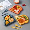 Dinosaur-Themed Silicone Dinner Plate With Divided Compartments-Large Capacity, Creative Design For All Seasons - Perfect For Kitchen & Restaurant Use